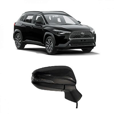 Retrovisor corolla cross toyota de 2021 a 2025 lado esquerdo externo com pisca
