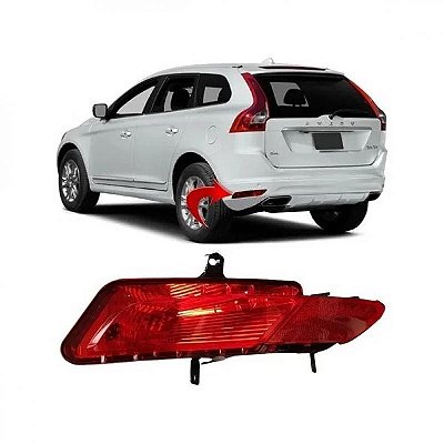 Refletor de para choque xc60 volvo de 2015 a 2018 traseiro lado direito com função