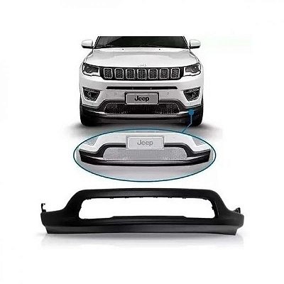 Spoiler de para choque compass jeep de 2017 a 2021 dianteiro preto sem pisca texturizado sem furo