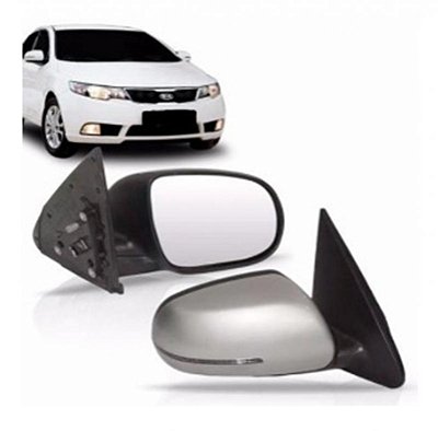 Retrovisor cerato kia de 2011 a 2013 lado esquerdo externo elétrico para sedan com pisca fino sem aquecimento