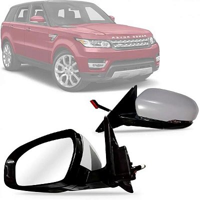 Retrovisor externo evoque land rover de 2014 a 2022 lado direito elétrico com rebatimento com luz de cortesia e inclinação automática