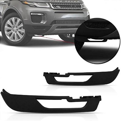 Spoiler para para choque evoque land rover de 2016 a 2018 dianteiro lado esquerdo preto sem pisca texturizado versão se