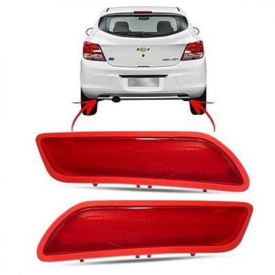 Lanterna do para choque onix chevrolet de 2012 a 2016 traseira lado direito refletor versões ls e lt