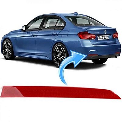 Refletor do para choque série 3 bmw de 2016 a 2018 traseiro lado esquerdo sedan