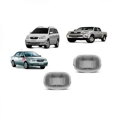 Lanterna hilux picape e sw4 toyota de 2005 a 2015 lateral lado direito cristal