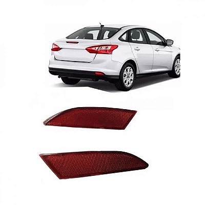 Refletor do para choque focus ford de 2014 a 2019 traseiro lado direito sedã