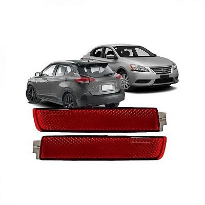 Refletor do para choque sentra nissan de 2014 a 2020 e kicks nissan de 2017 a 2021 traseiro lado direito