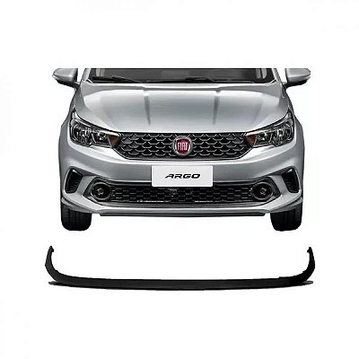 Friso da grade argo fiat de 2017 a 2022 central do para choque dianteiro black piano com furo e com friso cromado