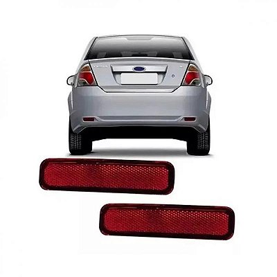 Lanterna do para choque fiesta ford de 2010 a 2014 traseira lado direito sedan tipo refletor
