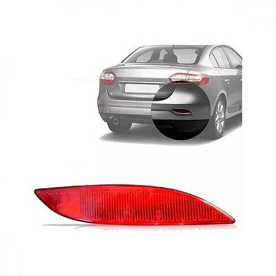 Refletor do para choque fluence renault de 2010 a 2018 traseiro lado direito