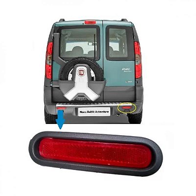 Refletor para para choque doblo fiat de 2009 a 2021 traseiro lado direito adventure