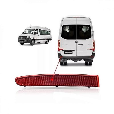 Refletor sprinter mercedes benz de 2020 a 2025 lado direito