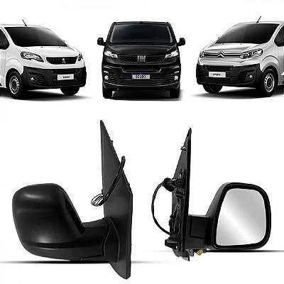 Retrovisor externo expert peugeot e jumpy citroën de 2018 a 2025 e scudo fiat de 2023 a 2025 lado direito elétrico