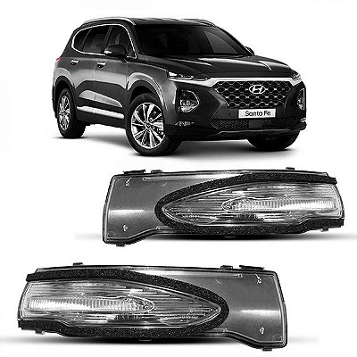 Pisca do retrovisor santa fe hyundai de 2019 a 2020 lado esquerdo externo