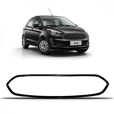 Moldura inferior para choque da grade do radiador ka ford de 2019 a 2022 preta