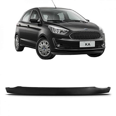 Spoiler do para choque ka ford de 2015 a 2022 dianteiro rígido com furo e com friso cromado para sedã e hatchback