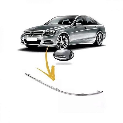 Friso de para choque c180 mercedes benz de 2012 a 2014 dianteiro lado direito