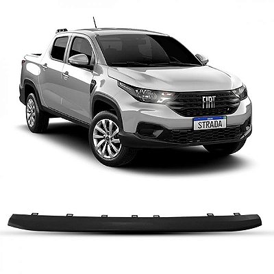 Friso do suporte da grade do radiador strada fiat de 2020 a 2025 preto