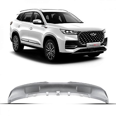 Spoiler tiggo 8 pro chery de 2022 a 2025 dianteiro prata