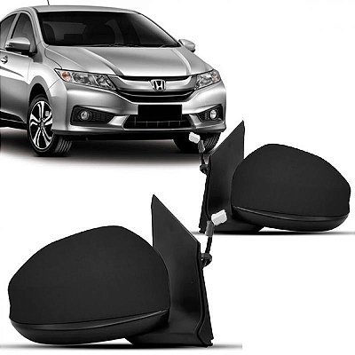 Retrovisor externo city honda de 2014 a 2021 lado esquerdo elétrico com três fios