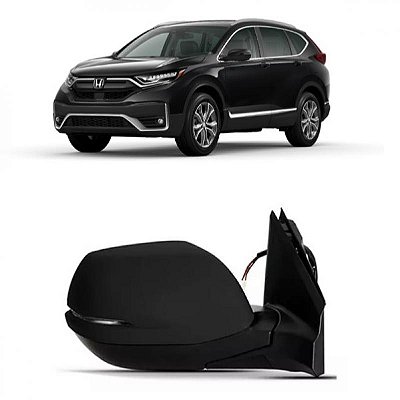 Retrovisor externo crv honda de 2012 a 2021 lado esquerdo preto elétrico com aquecimento com braço longo e 7 fios