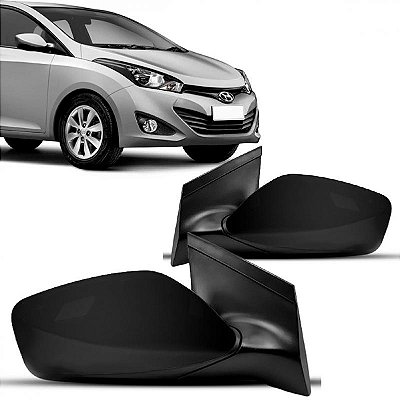 Retrovisor externo hb20 hyundai de 2012 a 2019 lado direito verde escuro elétrico com três fios