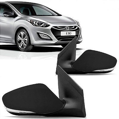 Retrovisor externo i30 hyundai de 2013 a 2016 lado esquerdo verde escuro elétrico com pisca e cinco fios