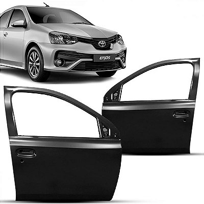 Porta etios toyota de 2012 a 2021 dianteira lado esquerdo para hatch e sedã