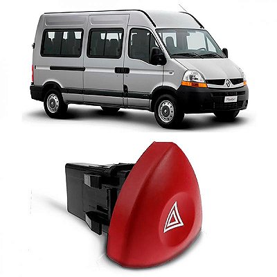 Botão do pisca alerta master renault de 2009 a 2025
