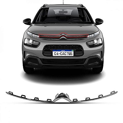 Friso da grade do radiador c4 cactus citroën de 2019 a 2024 superior cromado