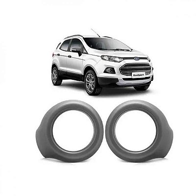 Moldura do para choque para farol auxiliar ecosport ford de 2013 a 2017 inferior lado direito cinza