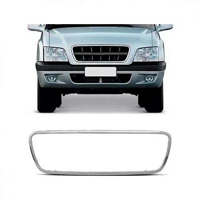 Moldura da grade do radiador s10 chevrolet de 2001 a 2006 cromada