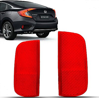 Refletor do para choque civic honda de 2017 a 2021 traseiro lado direito