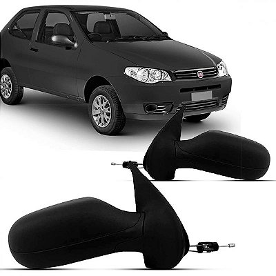 Retrovisor externo palio fire fiat de 2011 a 2013 lado direito cromado manual duas portas