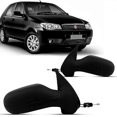 Retrovisor externo palio fire fiat de 2011 a 2013 lado direito cromado manual quatro portas