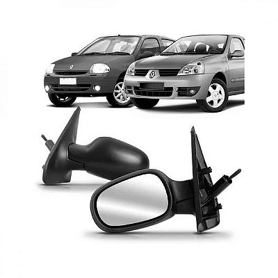 Retrovisor clio renault de 1999 a 2011 lado esquerdo externo com controle manual