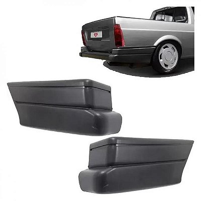 Ponteira para choque saveiro volkswagen de 1993 a 1997 preto e cinza