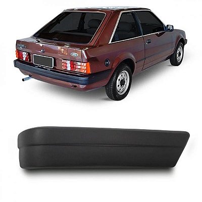 Ponteira de para choque escort ford de 1983 a 1986 traseira lado direito carcaça preta sem pisca texturizada