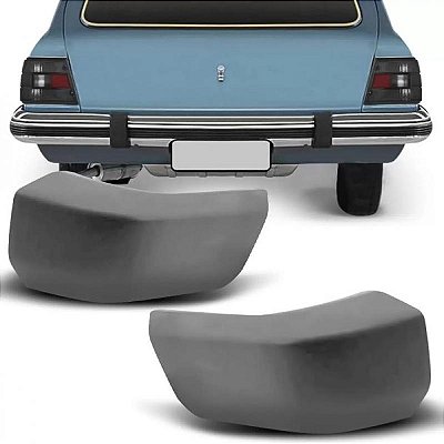 Ponteira de para choque caravan chevrolet de 1985 a 1990 cinza