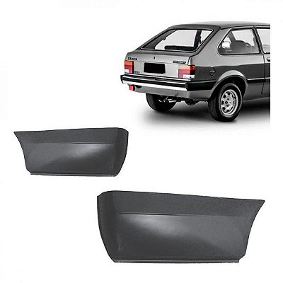 Ponteira para choque chevette chevrolet de 1987 a 1996 preto e cinza hatch