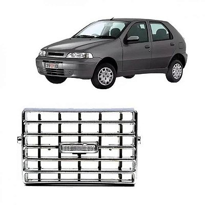 Difusor de entrada de ar palio fiat de 1996 a 2015 lateral lado direito cromado com aletas