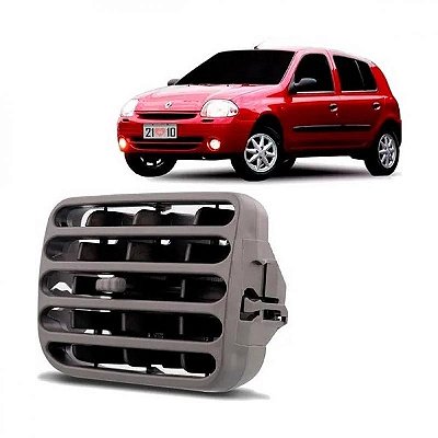 Difusor de entrada de ar clio renault de 1999 a 2011 central lado esquerdo cinza escuro