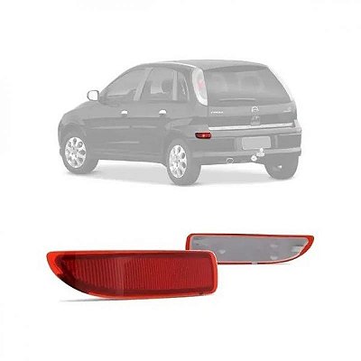 Refletor corsa chevrolet de 2003 a 2012 lado esquerdo rubi acrílico para hatch