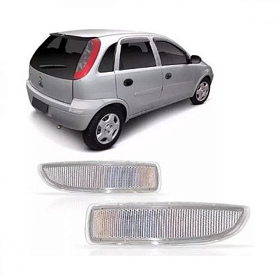 Refletor corsa chevrolet de 2003 a 2012 lado esquerdo cristal acrílico para hatch
