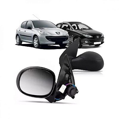 Retrovisor 206 peugeot de 1998 a 2010 e 207 peugeot de 2009 a 2015 lado esquerdo primer externo elétrico