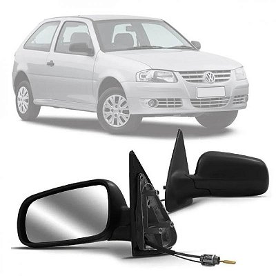 Retrovisor externo gol volkswagen de 1999 a 2008 lado esquerdo bicolor duas portas com controle manual