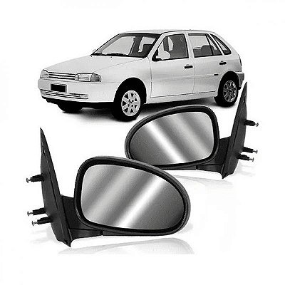 Retrovisor externo gol volkswagen de 1995 a 1999 lado esquerdo verde escuro fixo quatro portas