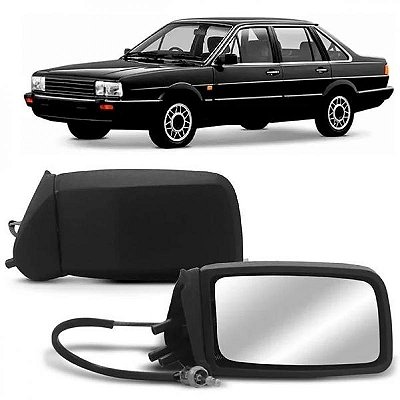 Retrovisor externo santana volkswagen de 1985 a 1991 lado esquerdo verde escuro com controle manual para duas e quatro portas