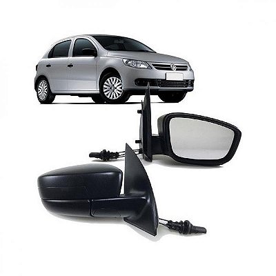Retrovisor externo gol volkswagen de 2009 a 2012 lado direito verde escuro com controle manual geração cinco