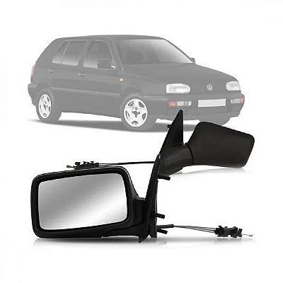 Retrovisor externo golf volkswagen de 1995 a 1998 lado direito verde escuro com controle manual